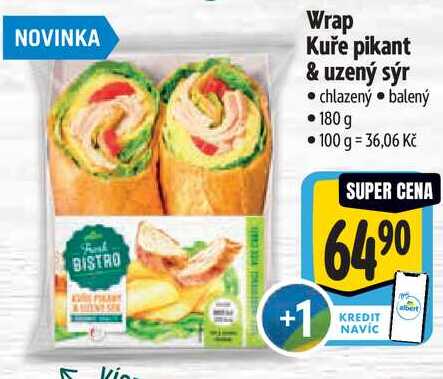 Wrap Kuře pikant & uzený sýr, 180 g