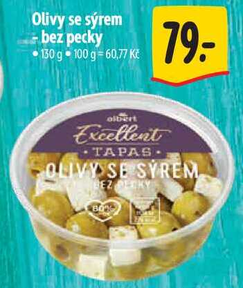 Olivy se sýrem - bez pecky, 130 g