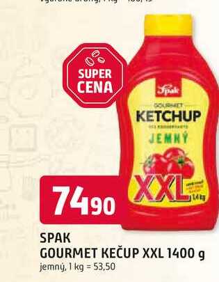 Spak Gourmet Kečup 1400g, vybrané druhy
