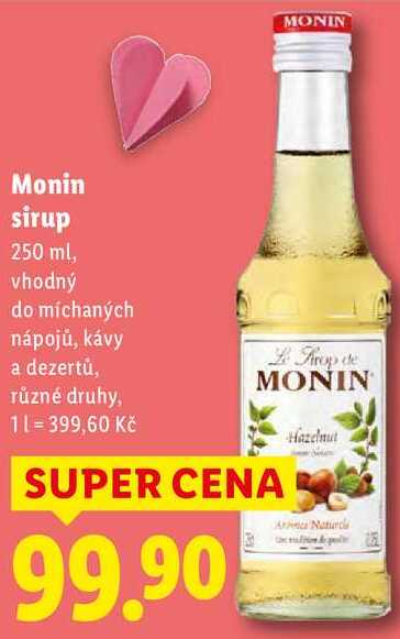 Monin sirup, 250 ml