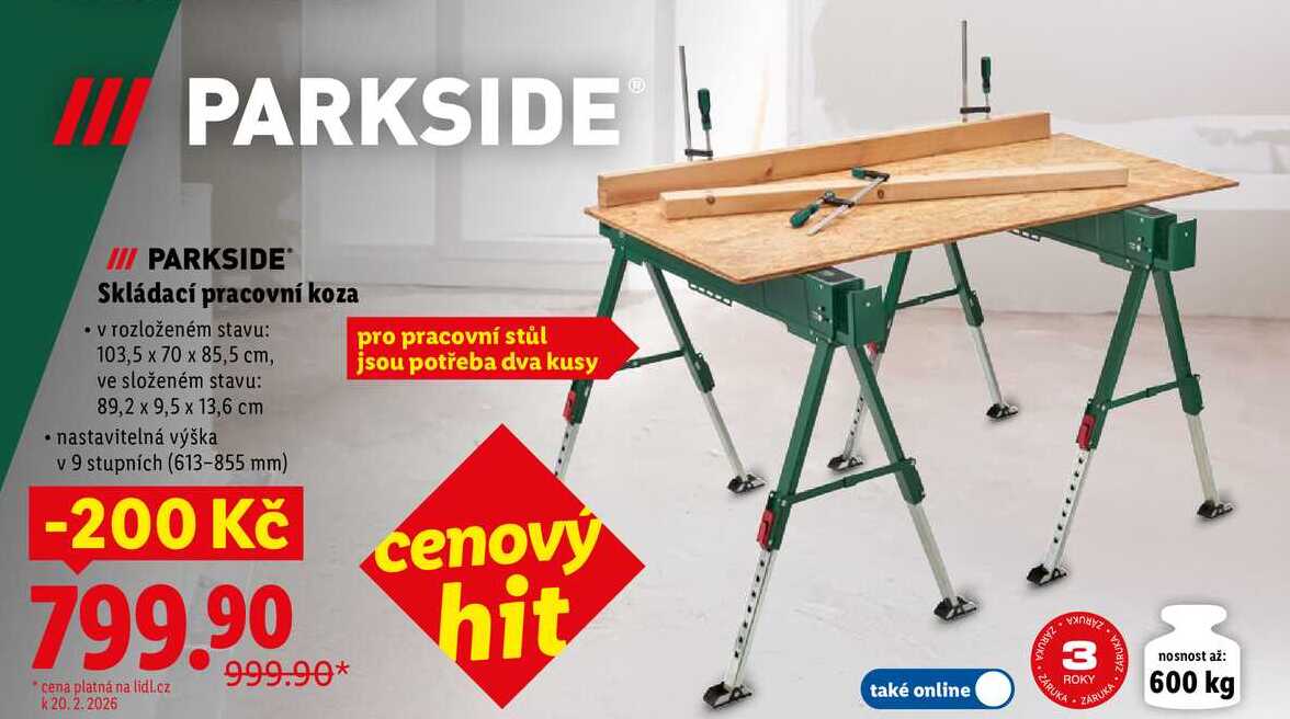 Skládací pracovní koza