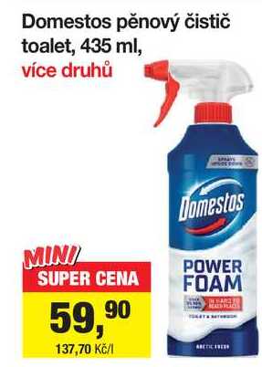 Domestos pěnový čistič toalet, 435 ml