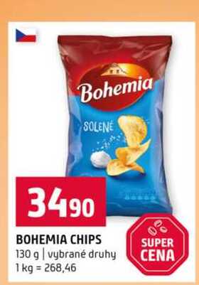 BOHEMIA CHIPS 130 g vybrané druhy 