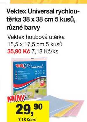 Vektex Universal rychloutěrka 38 x 38 cm 5 ks