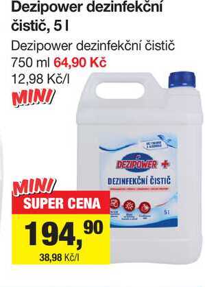 Dezipower dezinfekční čistič, 5 l