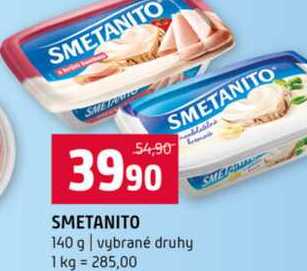 SMETANITO 140 g vybrané druhy