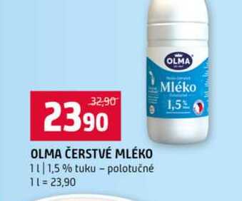 OLMA ČERSTVÉ MLÉKO 11| 1,5 % tuku polotučné