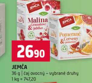 JEMČA 36 g čaj ovocný vybrané druhy 