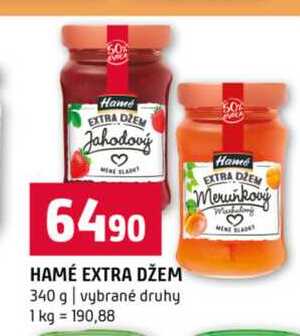 HAMÉ EXTRA DŽEM 340 g vybrané druhy