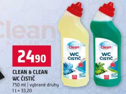 CLEAN & CLEAN WC ČISTIČ 750 ml vybrané druhy