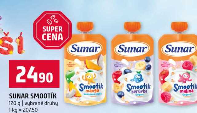 SUNAR SMOOTÍK 120 g vybrané druhy