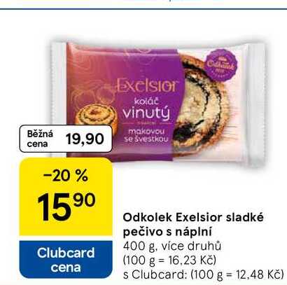 Odkolek Exelsior sladké pečivo s náplní, 400 g