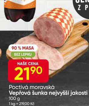 Vepřová šunka nejvyšší jakosti 100 g