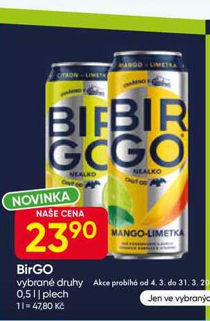 BirGO vybrané druhy 0,5l plech
