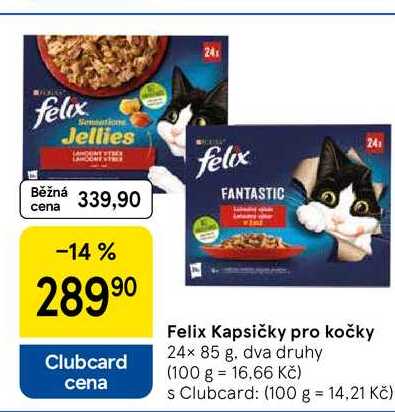 Felix Kapsičky pro kočky, 24× 85 g