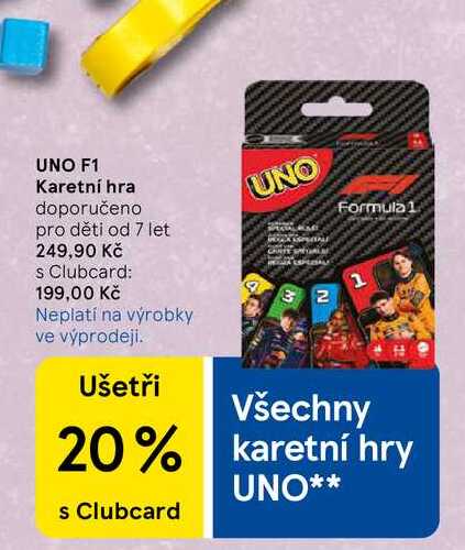 UNO F1 Karetní hra