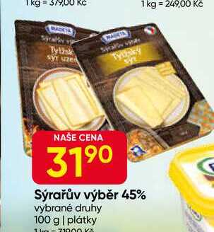 Sýrařův výběr 45% vybrané druhy 100 g
