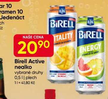 Birell Active nealko vybrané druhy 0,5l