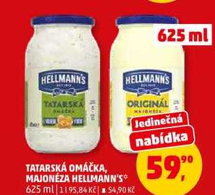 TATARSKÁ OMÁČKA HELLMANN'S, 625 ml