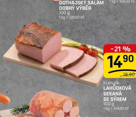 LAHŮDKOVÁ SEKANÁ SE SYREM 100 g 