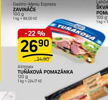 TUŇÁKOVÁ POMAZÁNKA 120 g 
