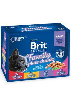 Brit Premium Cat Kapsa Family Plate 1200g (12x100g)