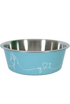Miska nerez pes Love Dog 1,2l modrá Zolux