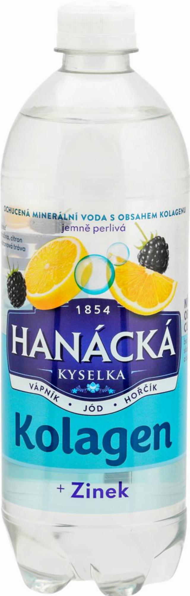 Hanácká kyselka kolagen Ochucená voda příchuť ostružina, citron