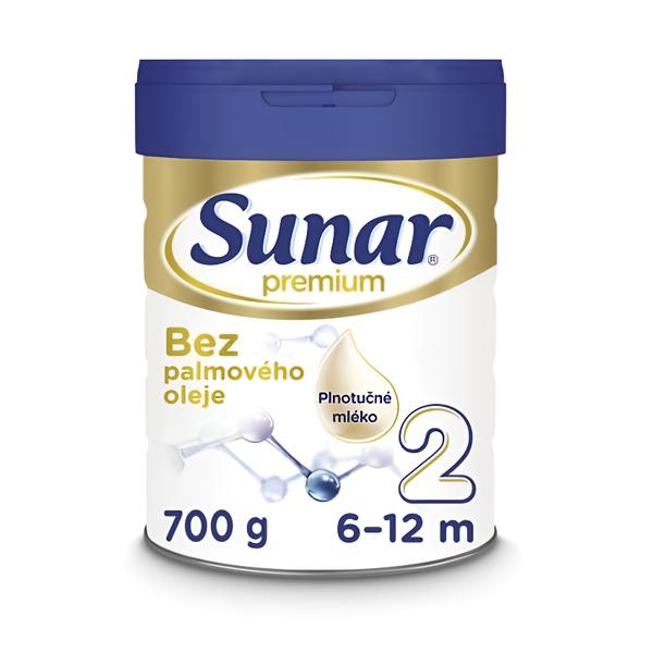 Sunar Premium 2, pokračovací kojenecké mléko od uk. 6. měsíce
