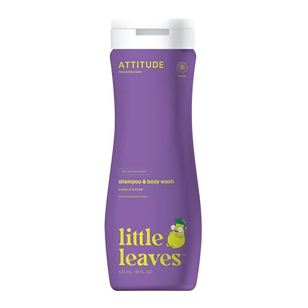 Attitude Little leaves Dětské tělové mýdlo a šampon 2v1 s vůní vanilky a hrušky