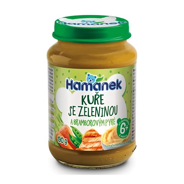 Hamánek Kuře se zeleninou a bramborovým pyré 6m+