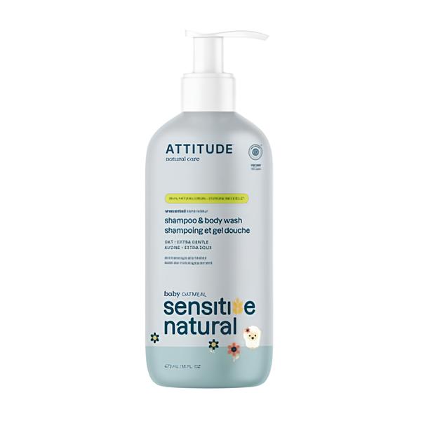 Attitude Dětské tělové mýdlo a šampon (2v1) s ovsem - pro citlivou pokožku