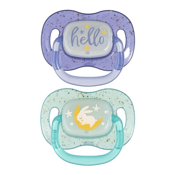 Canpol babies Dudlík svítící silikonový symetrický NIGHTGLOW (6-18 m), kluk