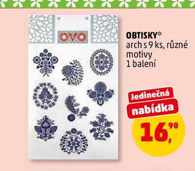 OBTISKY, 1 balení
