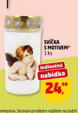 SVÍČKA S MOTIVEM, 1 ks