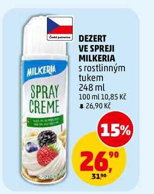 DEZERT VE SPREJI MILKERIA, 248 ml