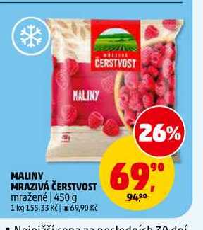 MALINY MRAZIVÁ ČERSTVOST, 450 g