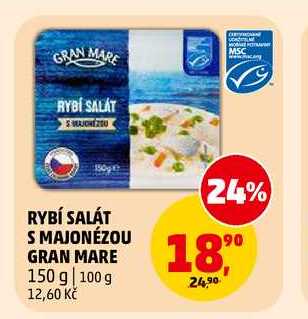 RYBÍ SALÁT S MAJONÉZOU GRAN MARE, 150 g