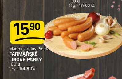 FARMÁŘSKÉ LIBOVÉ PÁRKY 100 g 