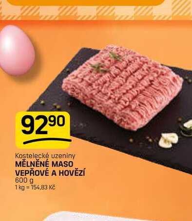 MĚLNĚNÉ MASO VEPŘOVÉ A HOVĚZÍ 600 g 