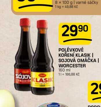 POLÉVKOVÉ KOŘENÍ KLASIK | SOJOVÁ OMÁČKA | WORCESTER 160 ml 
