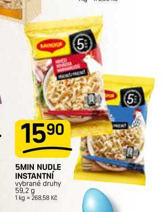 5MIN NUDLE INSTANTNÍ vybrané druhy 59.2 g 