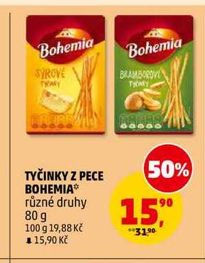 TYČINKY Z PECE BOHEMIA, 80 g