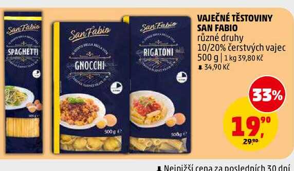 VAJEČNÉ TĚSTOVINY SAN FABIO, 500 g