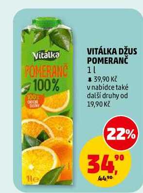 VITÁLKA DŽUS POMERANČ, 1 l