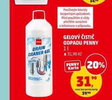 GELOVÝ ČISTIČ ODPADU PENNY, 1 l