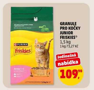 GRANULE PRO KOČKY JUNIOR FRISKIES, 1,5 kg