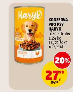 KONZERVA PRO PSY HARYK, 1,24 kg 