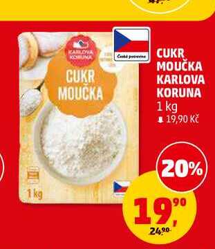 CUKR MOUČKA KARLOVA KORUNA, 1 kg