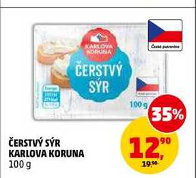 ČERSTVÝ SÝR KARLOVA KORUNA, 100 g 